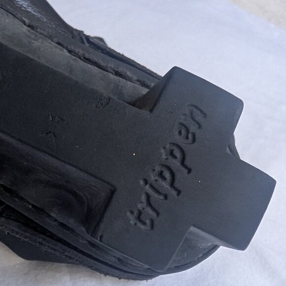 TRIPPEN Tarantula black sandals EXCELLENT condition sz 7.5/38 - Picture 12 of 14